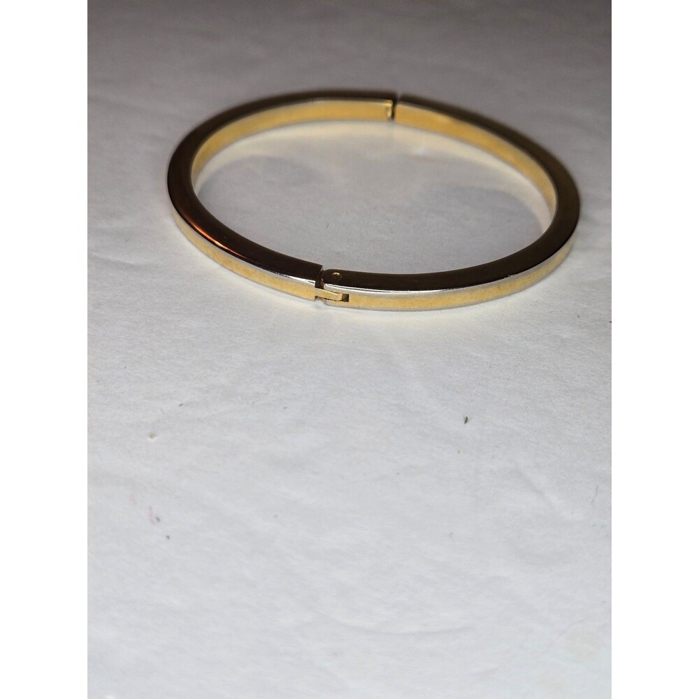 Trifari Gold Tone Snap Clasp with Clear Rhinestone Accent